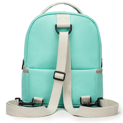 Fashion Insulation Double Layer Pack Solid Color Large Capacity Mommy Bag Travel Picnic Portable Food Handbag Baby Bags - ZOOMNSTORE