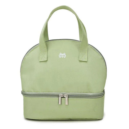 Fashion Insulation Double Layer Pack Solid Color Large Capacity Mommy Bag Travel Picnic Portable Food Handbag Baby Bags - ZOOMNSTORE