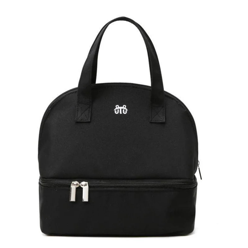 Fashion Insulation Double Layer Pack Solid Color Large Capacity Mommy Bag Travel Picnic Portable Food Handbag Baby Bags - ZOOMNSTORE