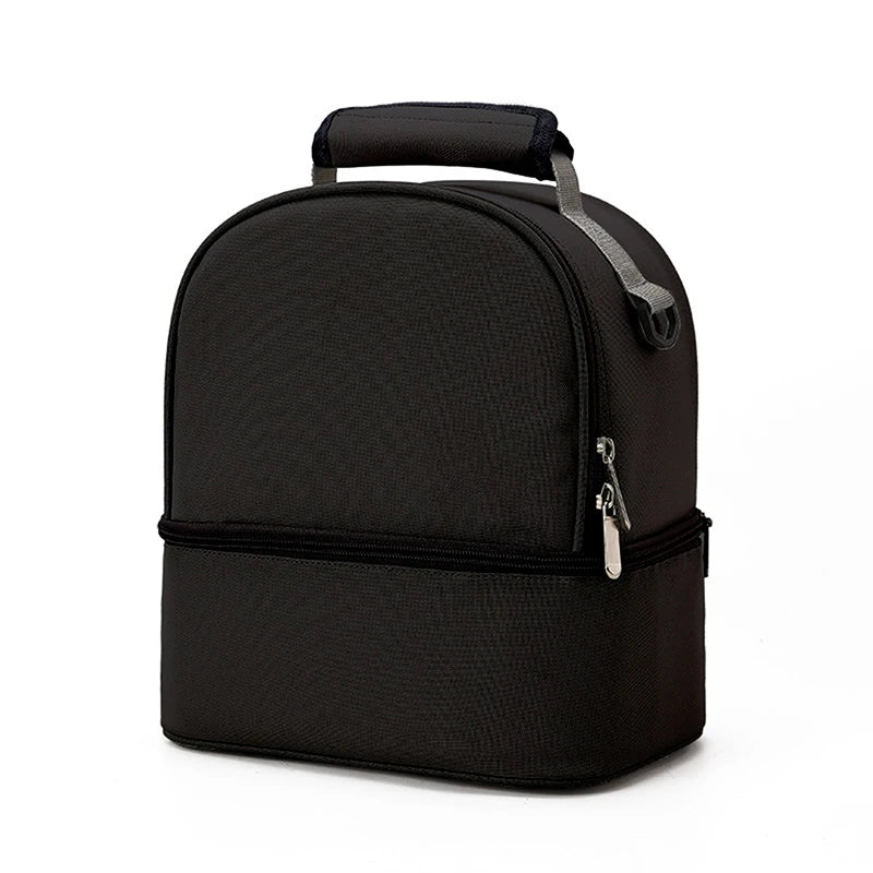 Fashion Insulation Double Layer Pack Solid Color Large Capacity Mommy Bag Travel Picnic Portable Food Handbag Baby Bags - ZOOMNSTORE