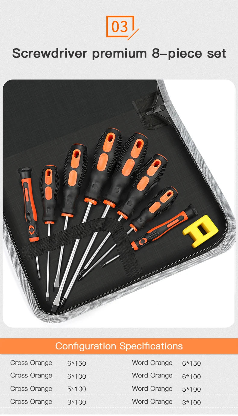 Insulated Screwdriver Set - 6810 Pcs Multifunctional Repair Tools with Magnetizer - ZOOMNSTORE
