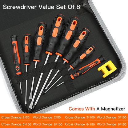 Insulated Screwdriver Set - 6810 Pcs Multifunctional Repair Tools with Magnetizer - ZOOMNSTORE