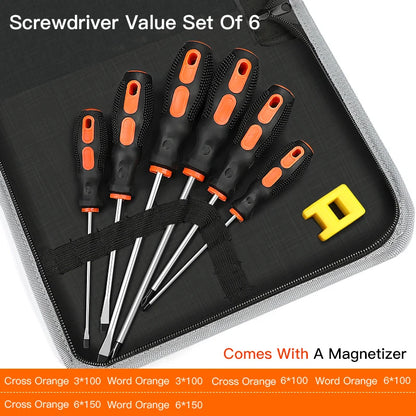 Insulated Screwdriver Set - 6810 Pcs Multifunctional Repair Tools with Magnetizer - ZOOMNSTORE