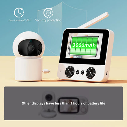 Danmini Intelligent Baby Monitor 4.3-inch IPS Color Screen Display PZT Control Night Vision Indoor Security Surveillance Camera - ZOOMNSTORE