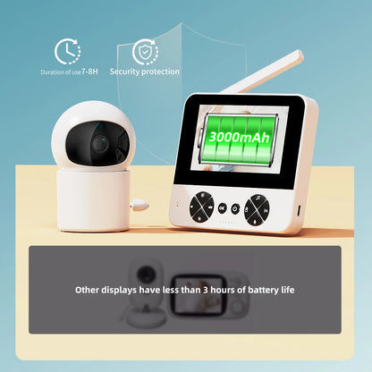Danmini Intelligent Baby Monitor 4.3-inch IPS Color Screen Display PZT Control Night Vision Indoor Security Surveillance Camera - ZOOMNSTORE