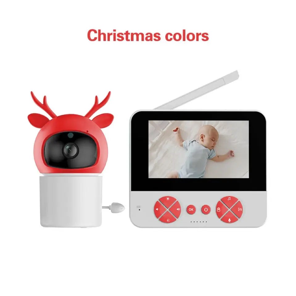 Danmini Intelligent Baby Monitor 4.3-inch IPS Color Screen Display PZT Control Night Vision Indoor Security Surveillance Camera - ZOOMNSTORE