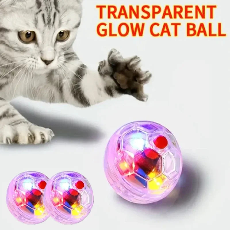 Interactive Cat Ball Toy - Flashing Motion Pet Toy 3 Pcs - ZOOMNSTORE