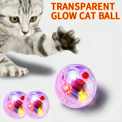 Interactive Cat Ball Toy - Flashing Motion Pet Toy 3 Pcs - ZOOMNSTORE