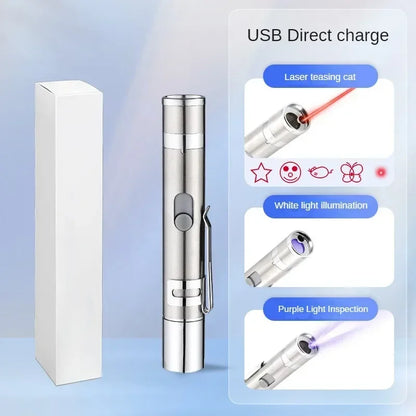 Interactive Cat Toy - USB Charging Laser Projector Stick - ZOOMNSTORE