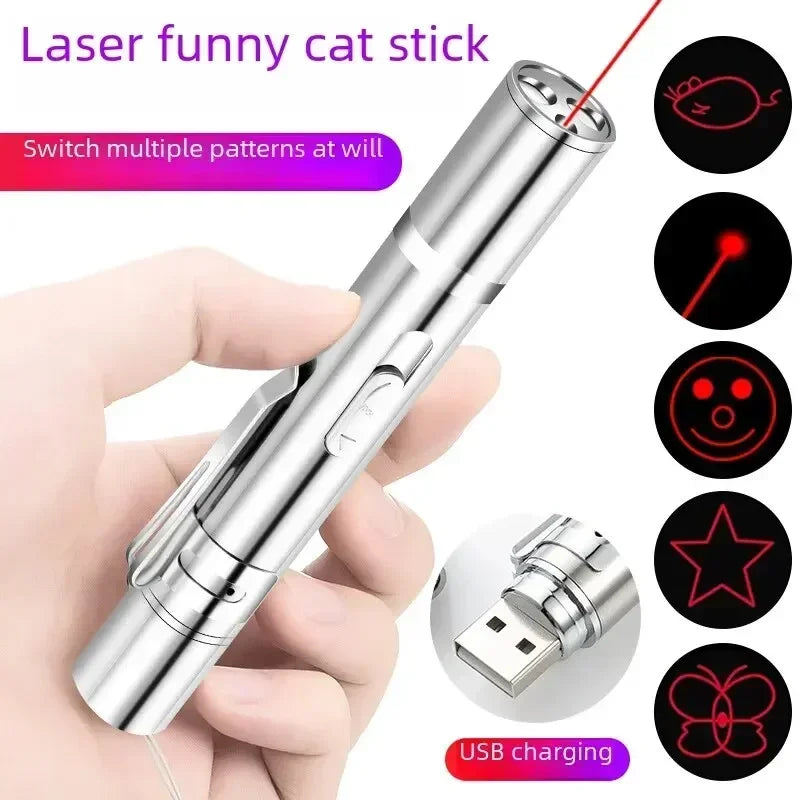 Interactive Cat Toy - USB Charging Laser Projector Stick - ZOOMNSTORE