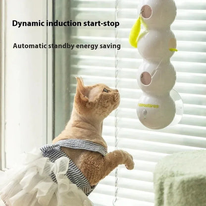 Interactive Cat Teasing Stick - Scratch Resistant USB Rechargeable Toy - ZOOMNSTORE