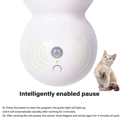 Interactive Cat Toy – Automatic Cat Teaser with Feather Tail & Mobile Swing - ZOOMNSTORE