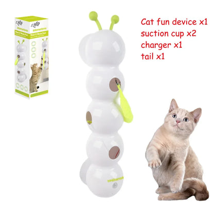 Interactive Cat Toy – Automatic Cat Teaser with Feather Tail & Mobile Swing - ZOOMNSTORE