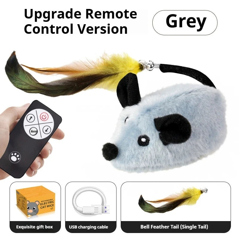 Interactive Cat Toy - Automatic Sensing Remote Control Plush Mouse - ZOOMNSTORE