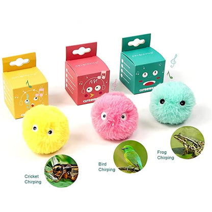 Interactive Cat Toy - Plush Electric Catnip Squeak Ball - ZOOMNSTORE