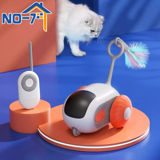 Interactive Cat Toy Car - Automatic Rolling Remote Control Ball for Indoor Cats - ZOOMNSTORE