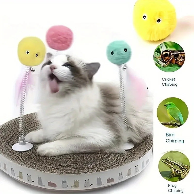 Interactive Cat Toy - Electric Plush Catnip Squeak Ball for Kitten Training - ZOOMNSTORE