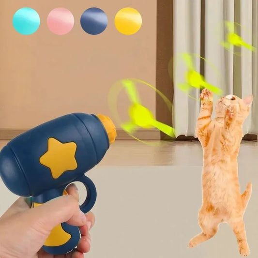 Interactive Cat Toy - Funny Mini Flying Disc Launcher for Kittens - ZOOMNSTORE