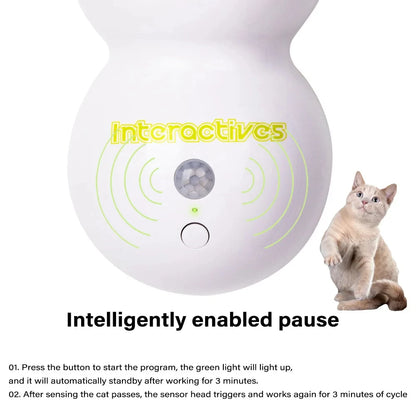 Interactive Cat Toy – Motion Activated Rechargeable Wack A Worm Teasing Toy - ZOOMNSTORE