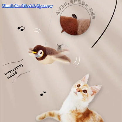 Interactive Cat Toy - Rechargeable Plush Bird With Catnip, Chirping & Flapping Wings - ZOOMNSTORE
