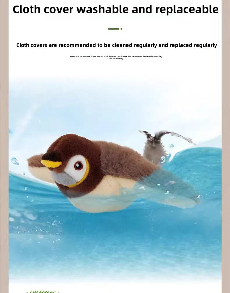 Interactive Cat Toy - Rechargeable Plush Bird With Catnip, Chirping & Flapping Wings - ZOOMNSTORE