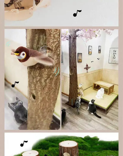 Interactive Cat Toy - Rechargeable Plush Bird With Catnip, Chirping & Flapping Wings - ZOOMNSTORE
