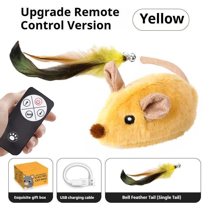 Interactive Cat Toy - Automatic Sensing Remote Control Plush Mouse - ZOOMNSTORE
