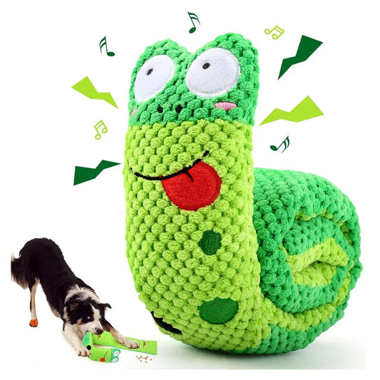 Interactive Dog Puzzle Feeder - Indestructible Plush Squeaky Toy for Puppies - ZOOMNSTORE