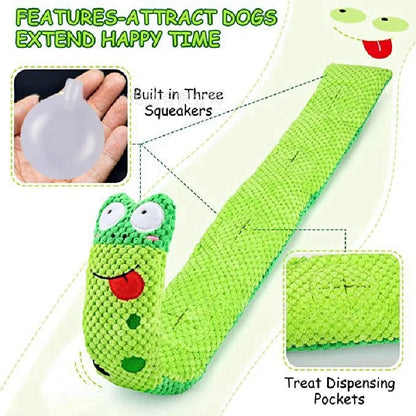 Interactive Dog Puzzle Feeder - Indestructible Plush Squeaky Toy for Puppies - ZOOMNSTORE