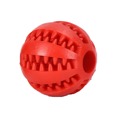 Interactive Dog Toy - Rubber Pet Ball Chew Toy for Puppies & Cats | Treat Feeder - ZOOMNSTORE