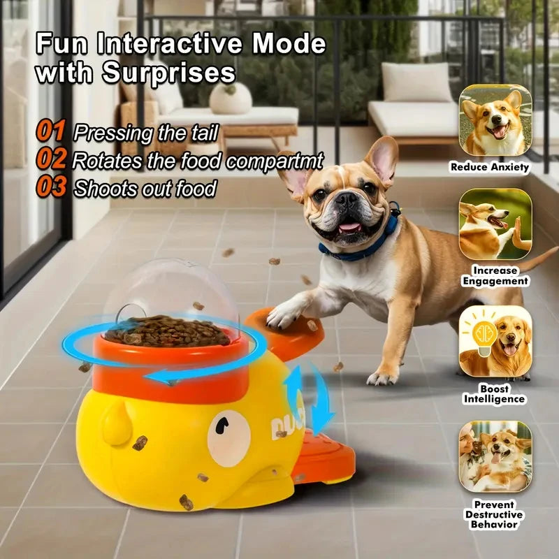 Interactive Duck Dog Toy - Anti-Slip Feeder Dispenser for Pet Intelligence Exercise - ZOOMNSTORE