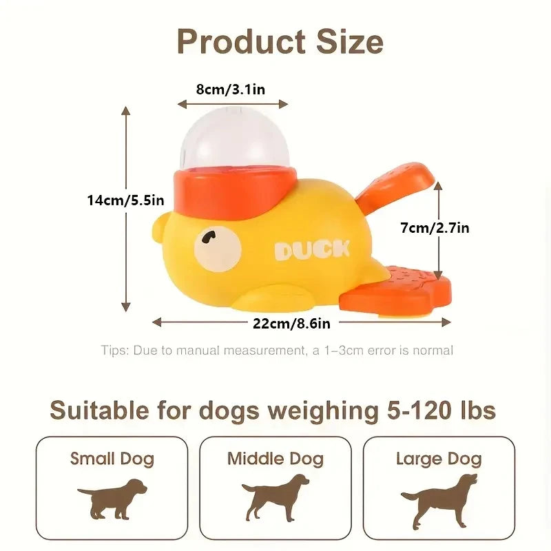 Interactive Duck Dog Toy - Anti-Slip Feeder Dispenser for Pet Intelligence Exercise - ZOOMNSTORE