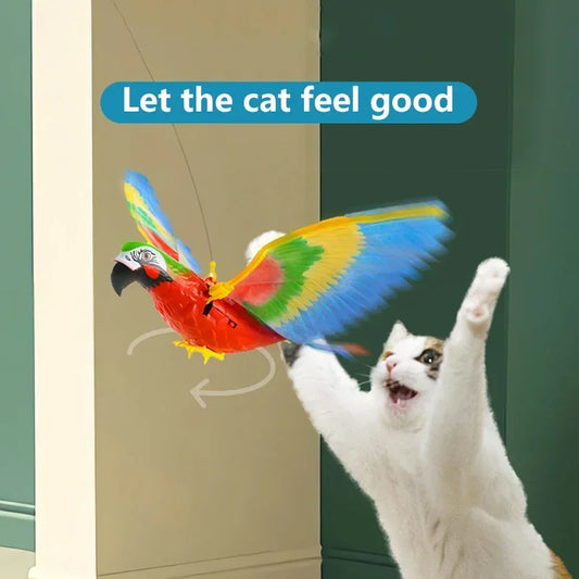 Interactive Electric Bird Cat Toy - Hanging Flying Eagle Teaser Stick - ZOOMNSTORE