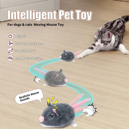 Interactive Electric Cat Mouse Toy - Plush Fast-Moving Pet Accessory - ZOOMNSTORE