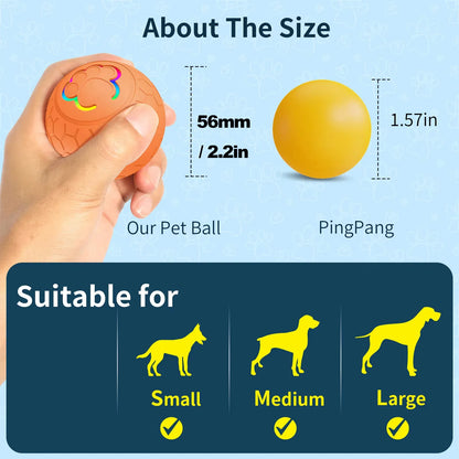 Interactive Smart Dog Toy Ball - USB Automatic Bouncing Ball with RGB Lights for Pets - ZOOMNSTORE