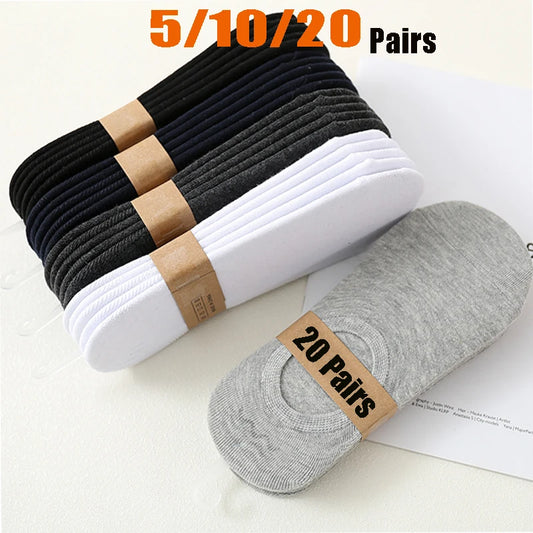 Invisible Boat Socks - Breathable No Show Socks For Men & Women, Soft Cotton Casual Plain - ZOOMNSTORE