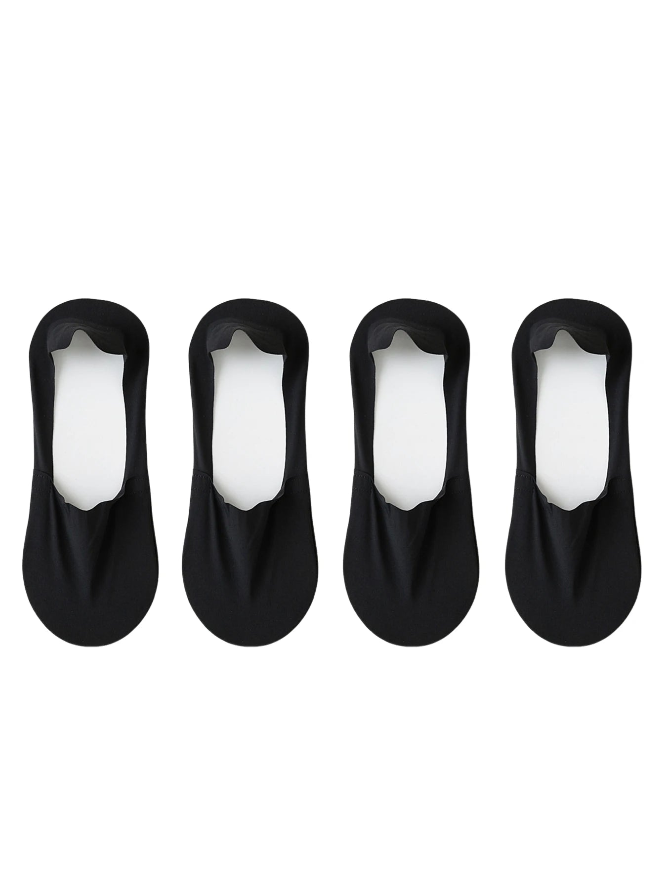 Ice Silk Low Cut Boat Socks - 4 Pairs Anti-Slip Summer Socks - ZOOMNSTORE