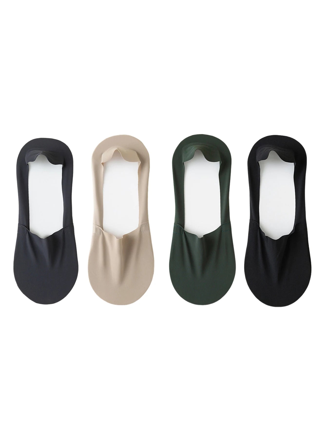 Ice Silk Low Cut Boat Socks - 4 Pairs Anti-Slip Summer Socks - ZOOMNSTORE