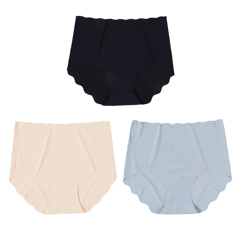 Invisible Seamless Panties - 3 Pack Ultra-Thin High Rise Briefs - ZOOMNSTORE