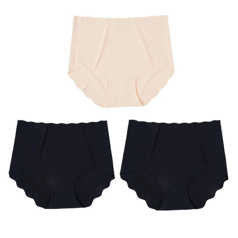 Invisible Seamless Panties - 3 Pack Ultra-Thin High Rise Briefs - ZOOMNSTORE