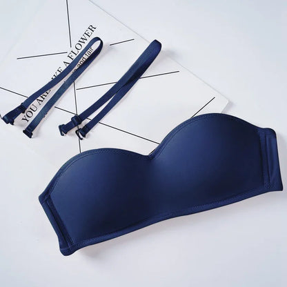 Women Invisible Bra Strapless Bralette 1/2 Cup Women's Underwear Female Seamless Party Wedding Bras Sexy Lingerie New - ZOOMNSTORE