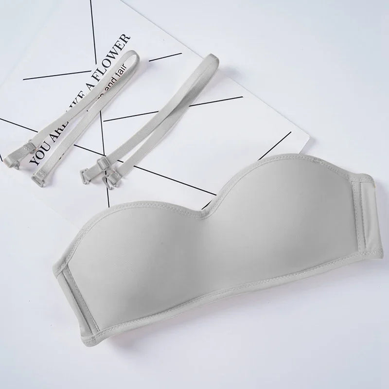 Women Invisible Bra Strapless Bralette 1/2 Cup Women's Underwear Female Seamless Party Wedding Bras Sexy Lingerie New - ZOOMNSTORE
