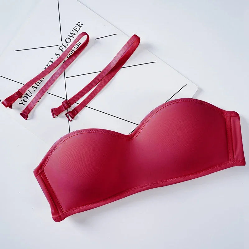 Women Invisible Bra Strapless Bralette 1/2 Cup Women's Underwear Female Seamless Party Wedding Bras Sexy Lingerie New - ZOOMNSTORE