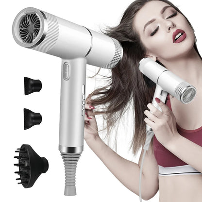Ionic Hair Dryer - Professional Infrared Negative Ion Blow Dryer With Hot Cold Wind - ZOOMNSTORE