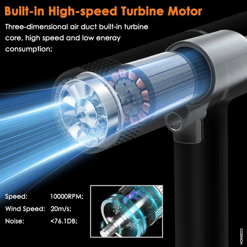 Ionic Hair Dryer - Professional Infrared Negative Ion Blow Dryer With Hot Cold Wind - ZOOMNSTORE