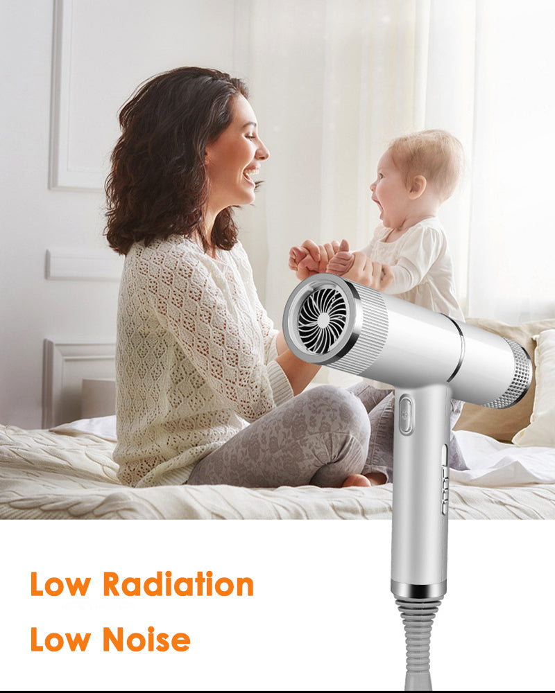 Ionic Hair Dryer - Professional Infrared Negative Ion Blow Dryer With Hot Cold Wind - ZOOMNSTORE