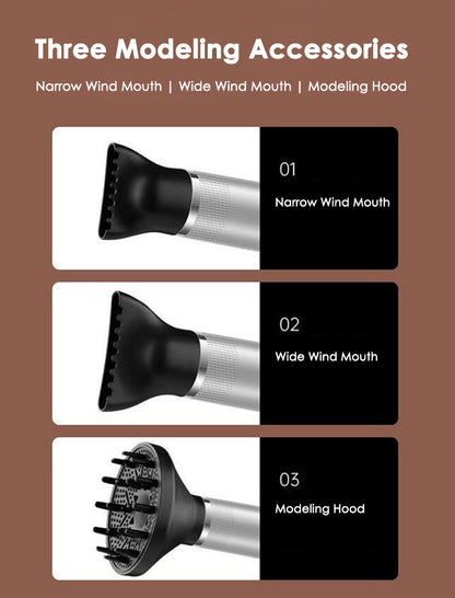 Ionic Hair Dryer - Professional Infrared Negative Ion Blow Dryer With Hot Cold Wind - ZOOMNSTORE