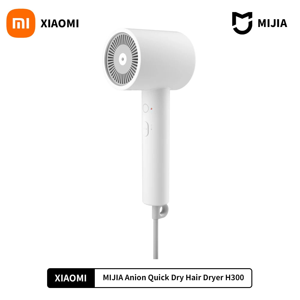 XIAOMI MIJIA Mi Ionic Hair Dryer H300 Quick Dry Negative Ion Hair Care Professional For Home 1600W Electric Hair Dryers Diffuser - ZOOMNSTORE