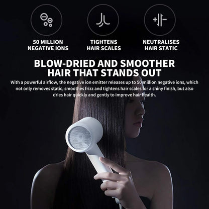 XIAOMI MIJIA Mi Ionic Hair Dryer H300 Quick Dry Negative Ion Hair Care Professional For Home 1600W Electric Hair Dryers Diffuser - ZOOMNSTORE