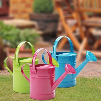 Iron Watering Can - Garden Watering Can with Nozzle, 1.5L Metal Plant Pot - ZOOMNSTORE